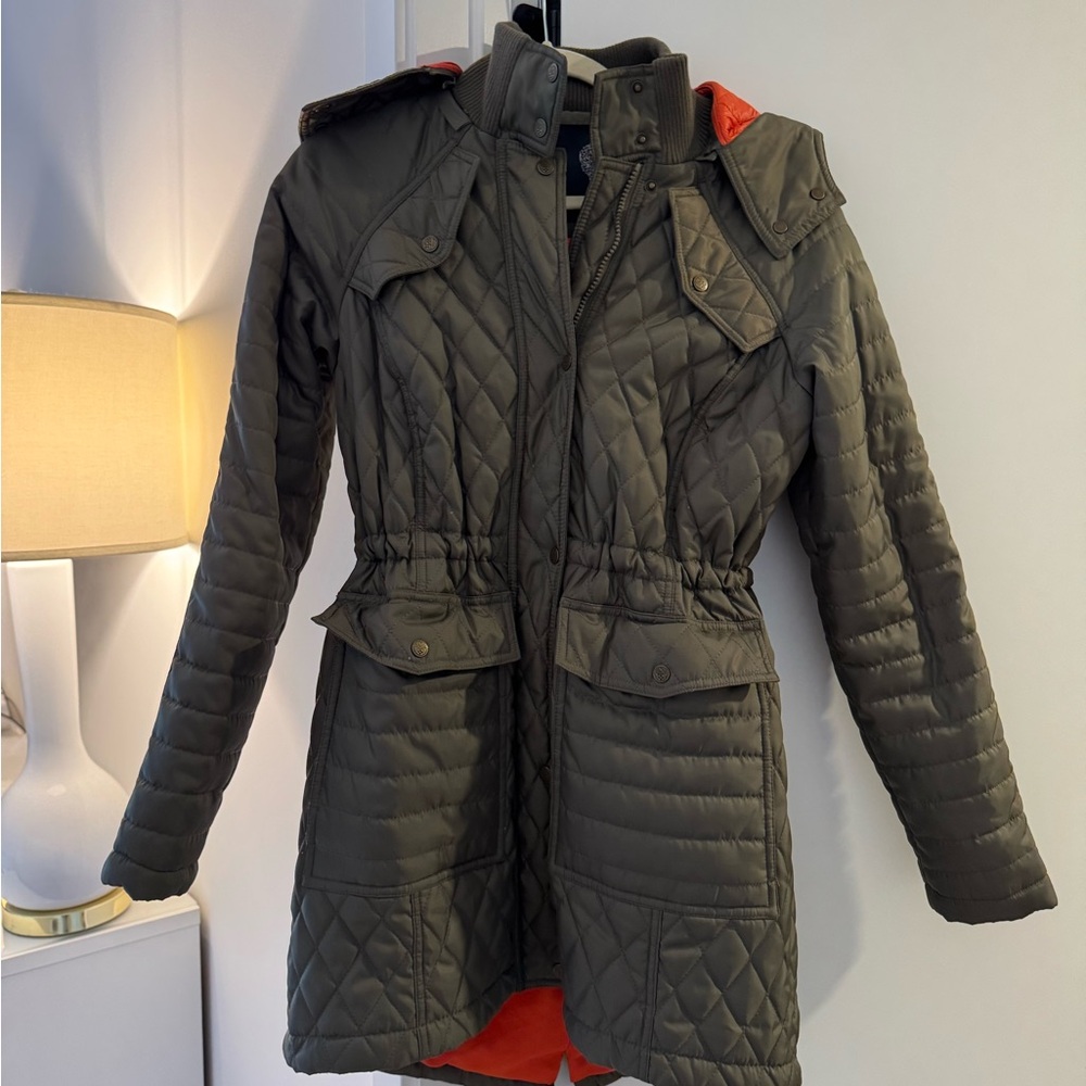 Vince Camuto Olive Quilted Puffer Jacket